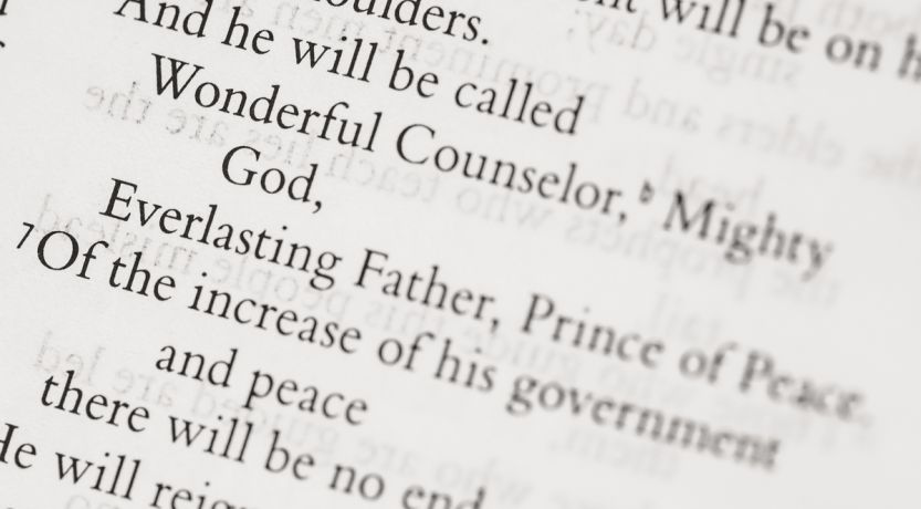 Photo of Bible text showing Isaiah 9:6 to illustrate the article, Why Is Jesus Called Everlasting Father?